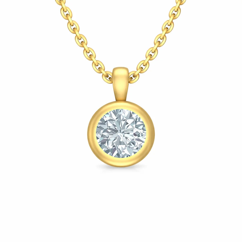 Classic Solitaire 18K Gold Vermeil Pendant