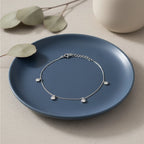 Elegant Hanging Diamond Anklet