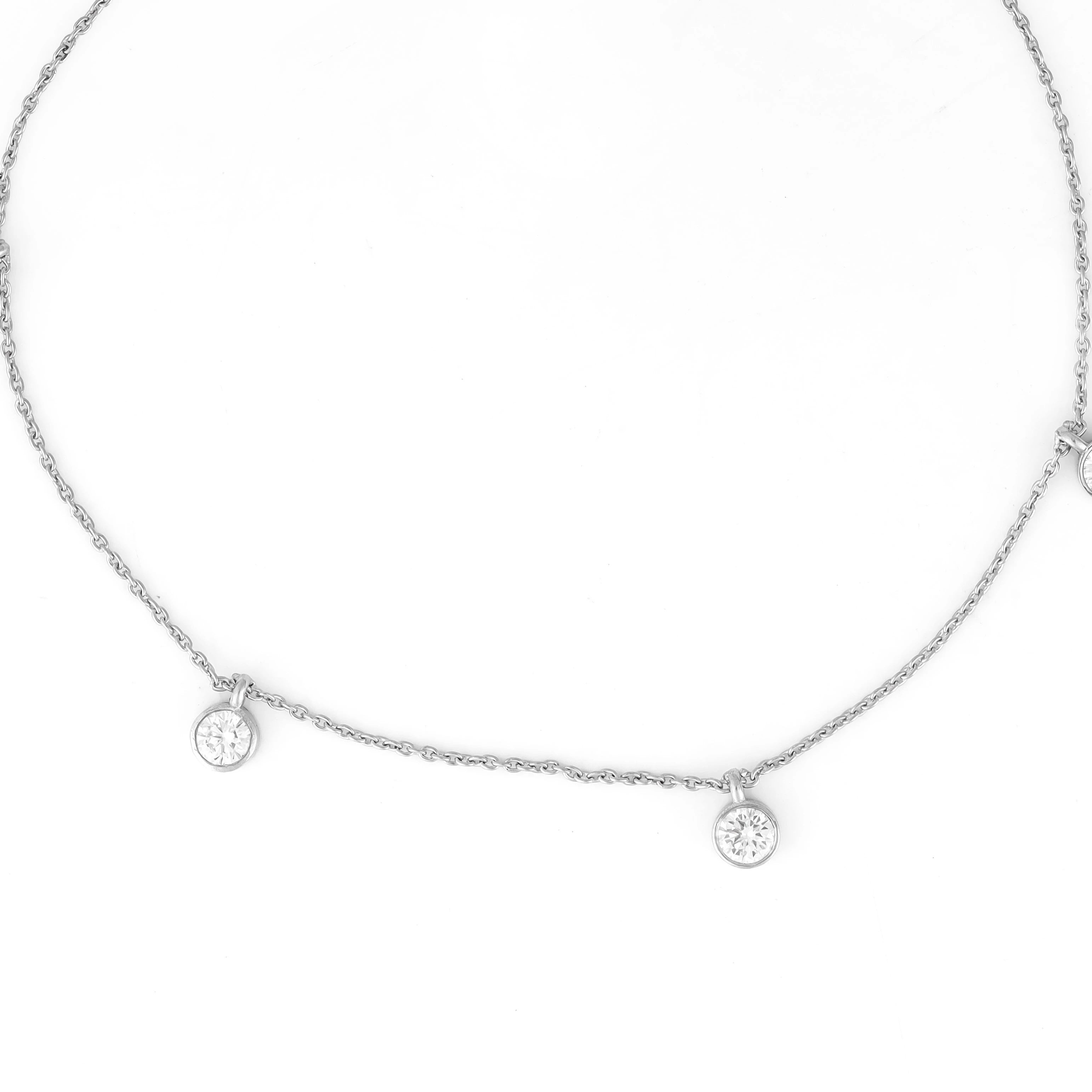 Elegant Hanging Diamond Anklet