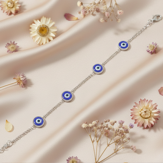 Circular Evil Eye Nazariya Charms  Anklet