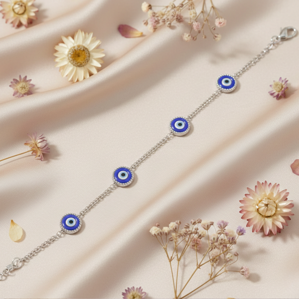 Circular Evil Eye Nazariya Charms  Anklet