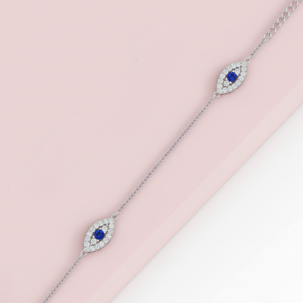 Minimalist Multiple Evil Eye Anklet
