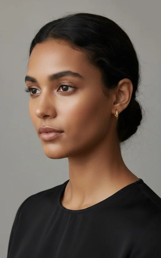 Gold Plated Mini Huggie Hoop Earrings for Women and Girls, Everyday Small Hoops, Lightweight Daily Fashion Jewellery