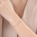 Handcrafted Flower Leaf Diamond Bracelet