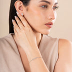 Handcrafted Flower Leaf Diamond Bracelet