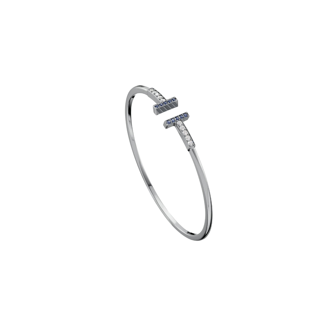 Twisting T Toi et Moi Diamond Bracelet