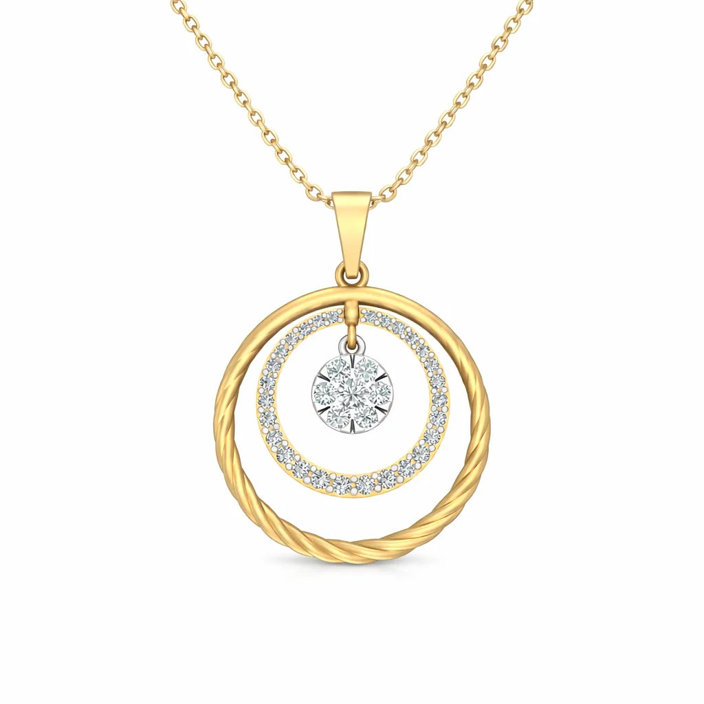 Celestial Halo 18K Gold Vermeil Pendant