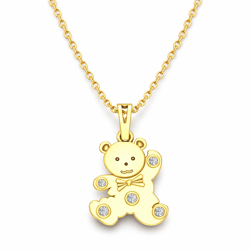 18KT Gold Plated Teddy Bear Pendant