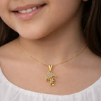 18KT Gold Plated Umbrella Kid Pendant