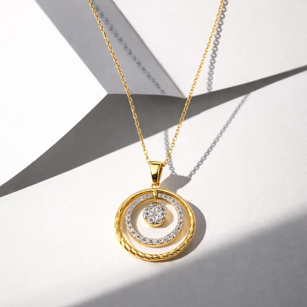 Celestial Halo 18K Gold Vermeil Pendant