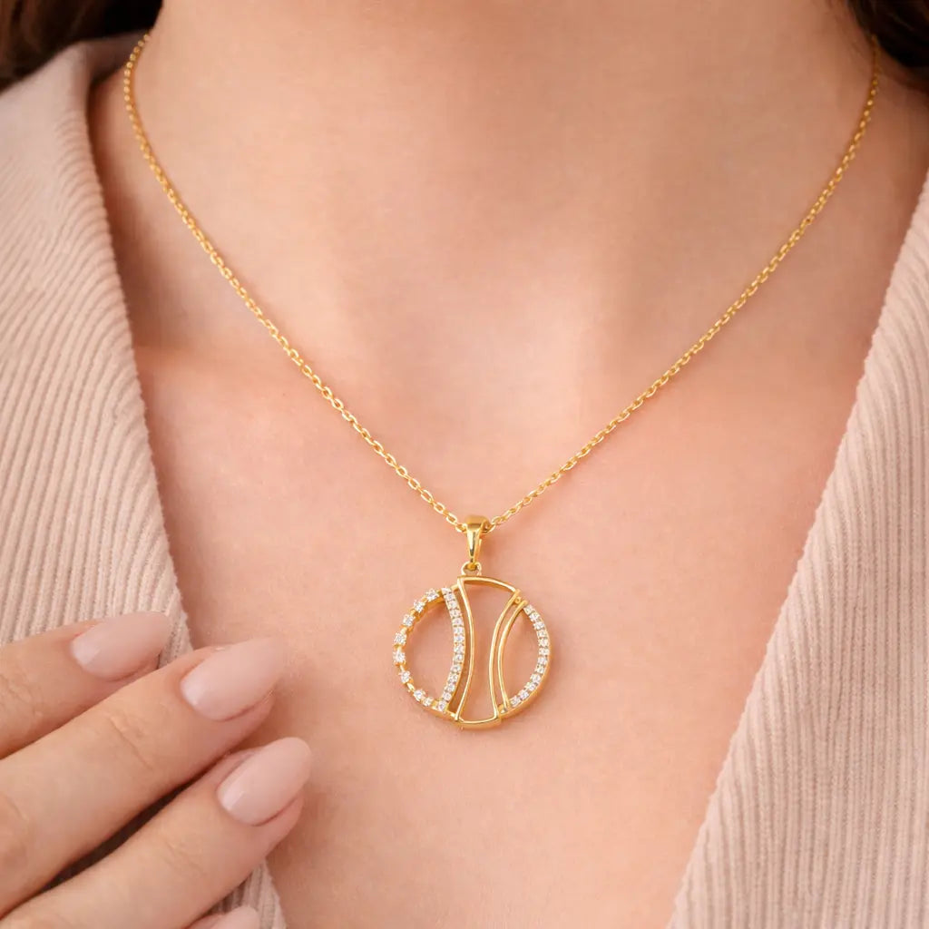 18KT Gold Modern Orbit Pendant Secondary image