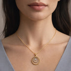 Celestial Halo 18K Gold Vermeil Pendant