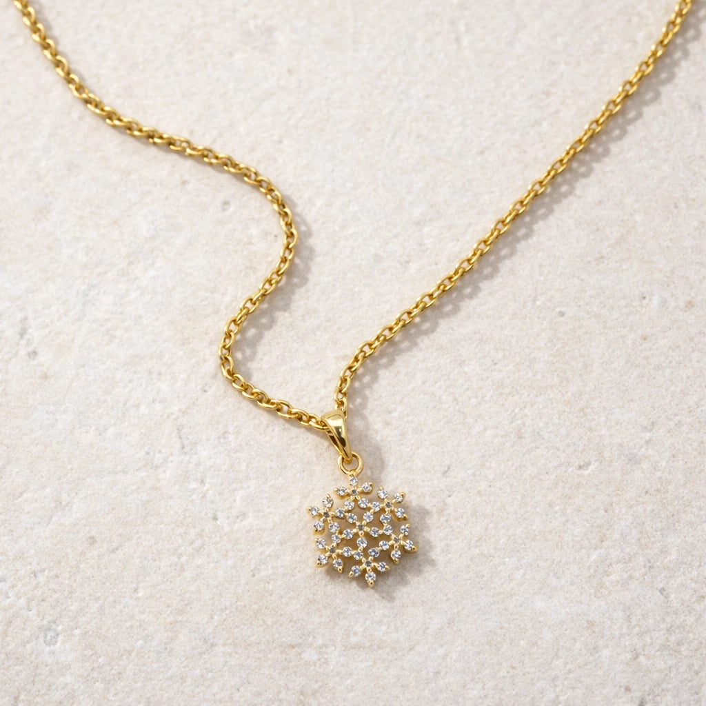 18KT Gold Radiant Bloom Pendant