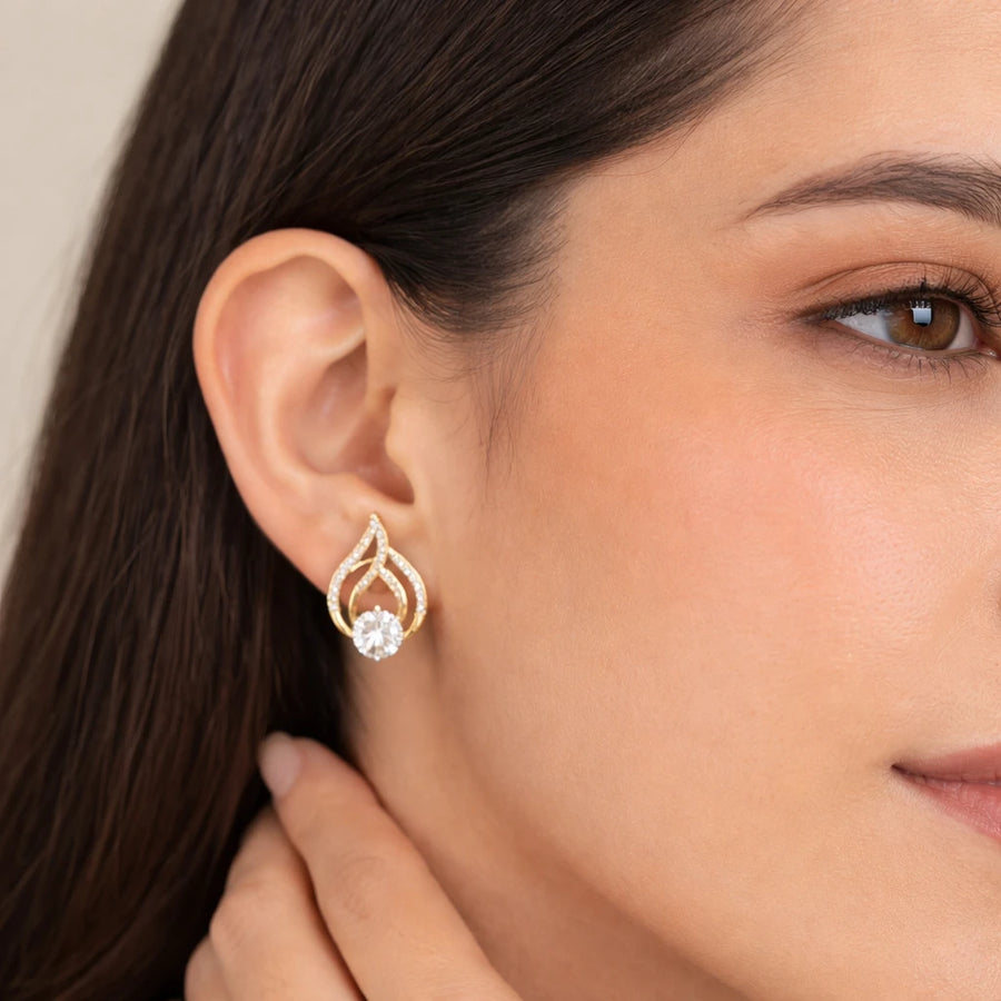 18K Gold Eternal Flame Earrings