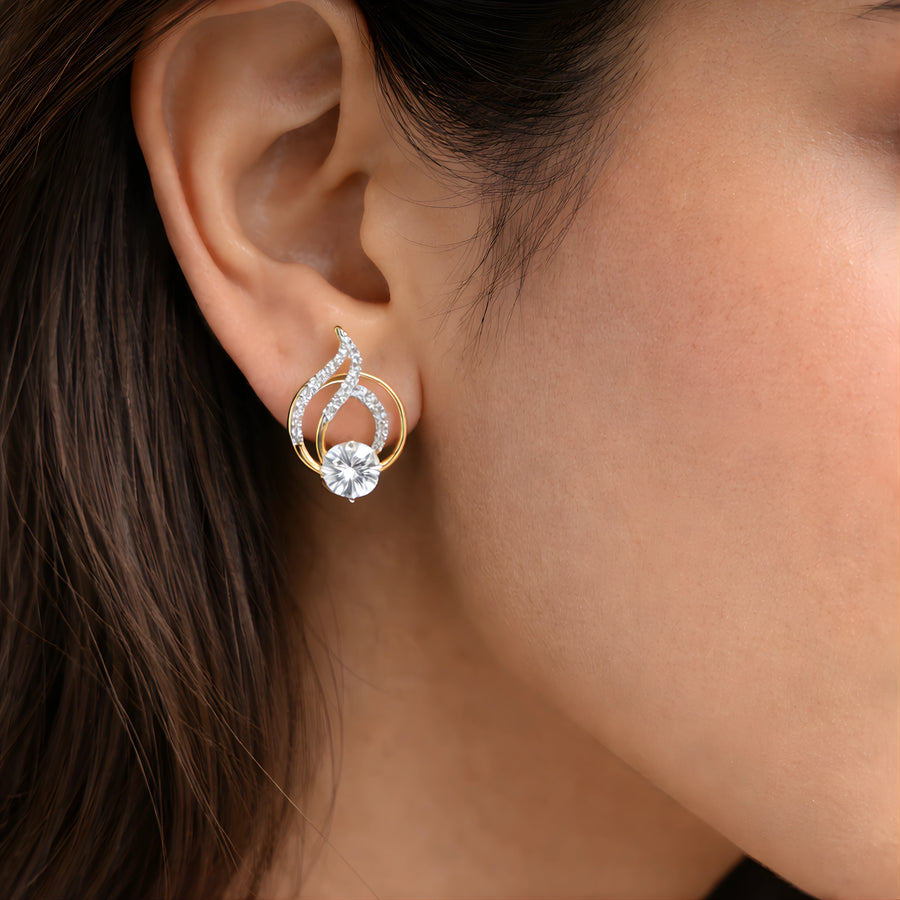 18K Gold Eternal Flame Earrings