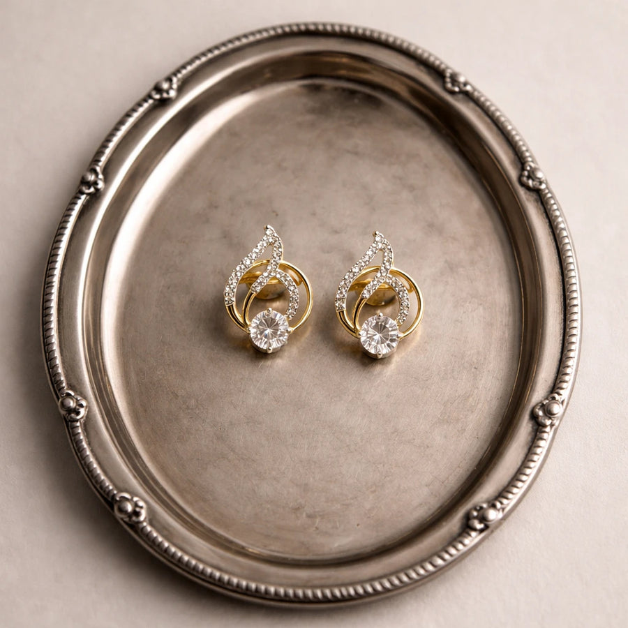 18KT Gold Eternal Flame Earrings