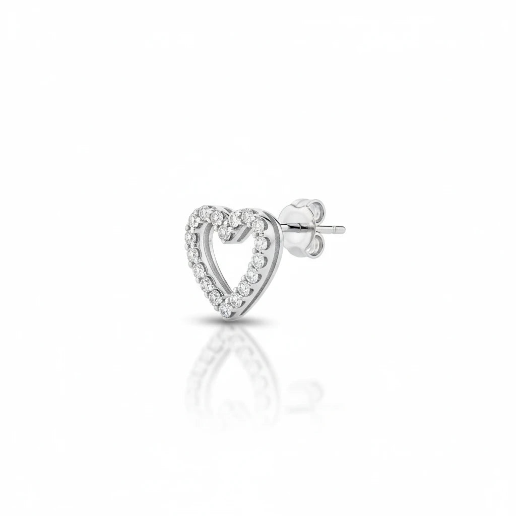 Diamond Heart Earrings