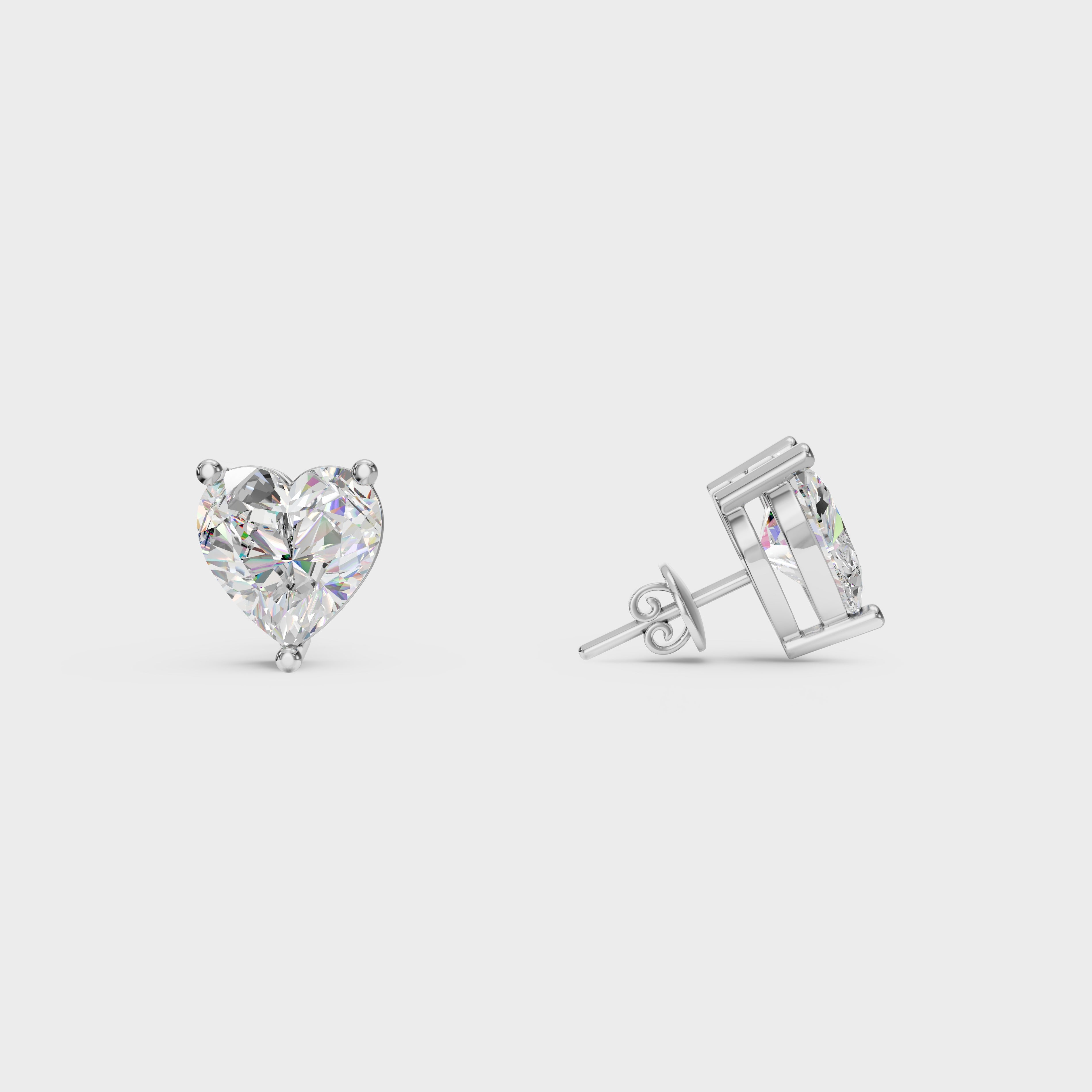 92five jewels 925 Silver Heart Shape Earrings Or Mini Studs Silver Jewellery for Women & Girl's | Great for Gifting - 92Five