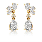 Celestial Blossom Drop Earrings 18KT Gold Plated