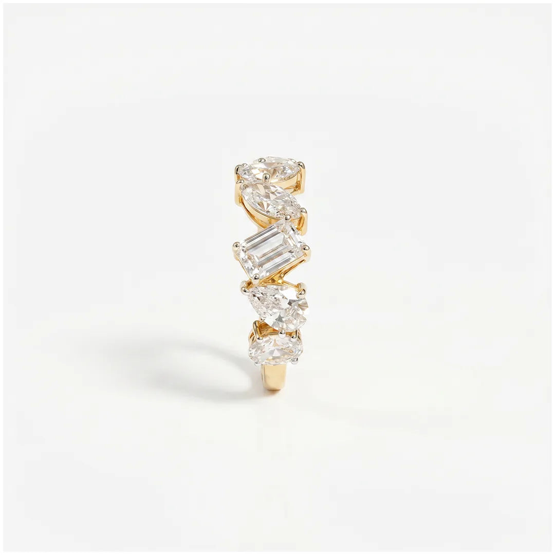 Gold Marquise Crown Ring