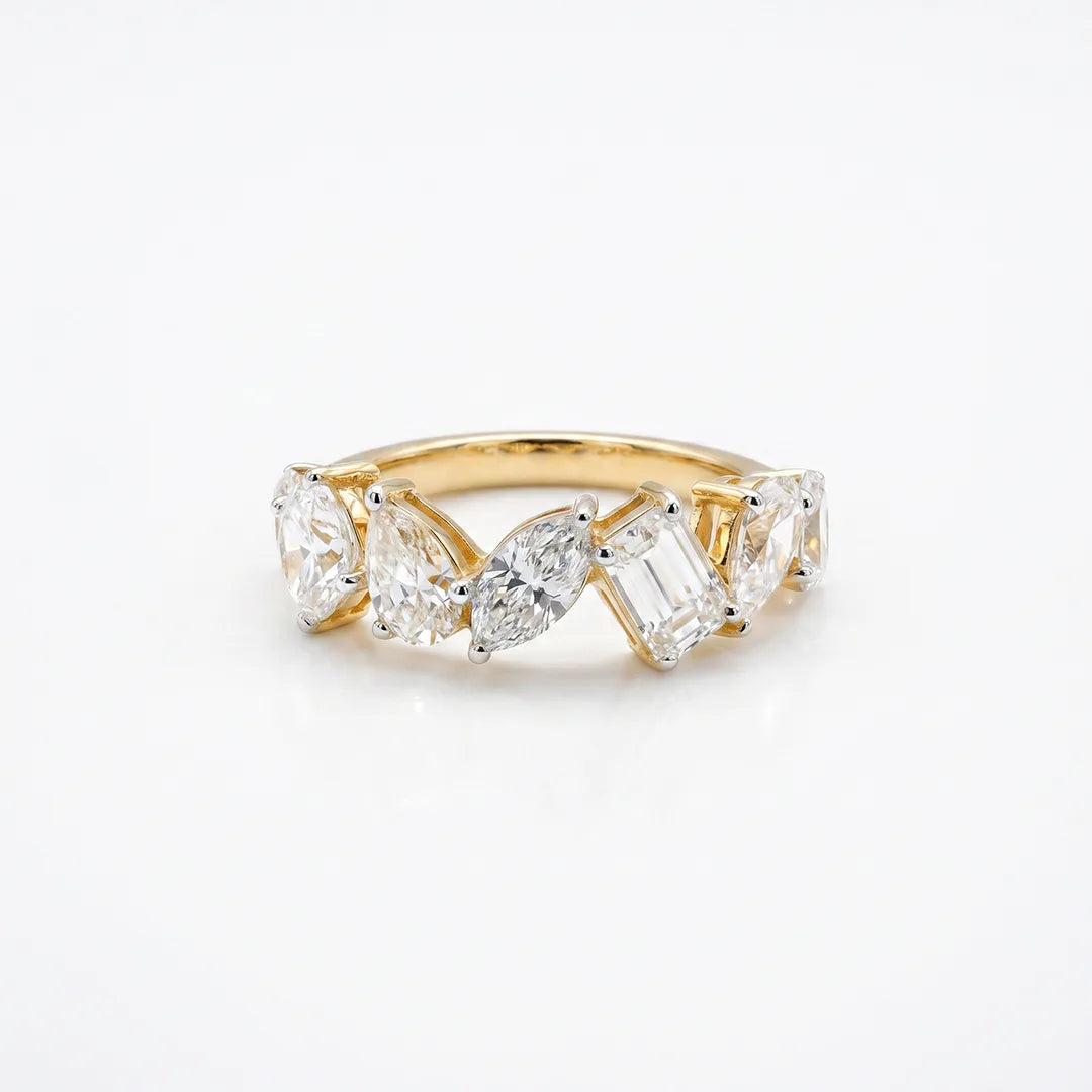 Gold Marquise Crown Ring