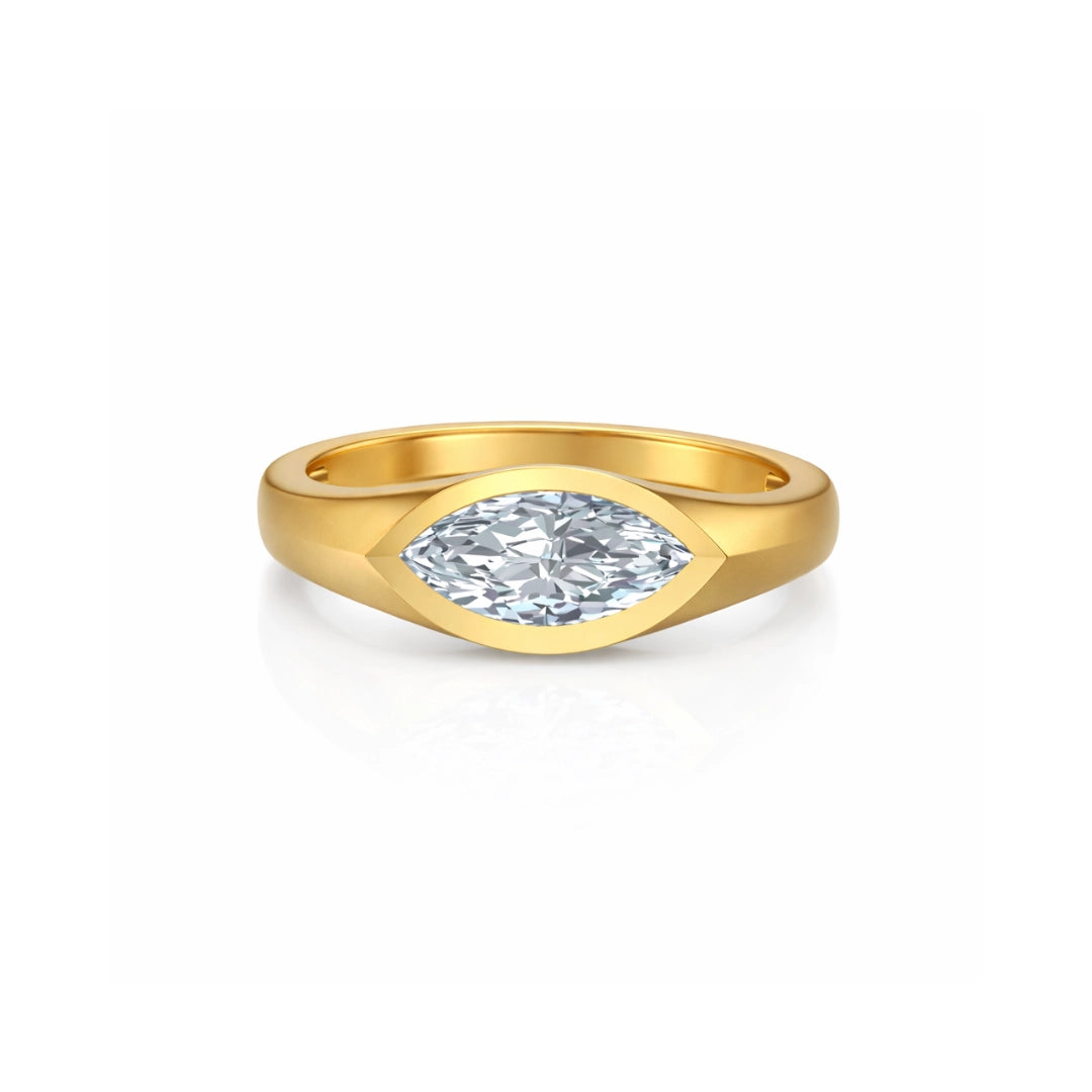 Gold Marquise Sleek Ring Main image