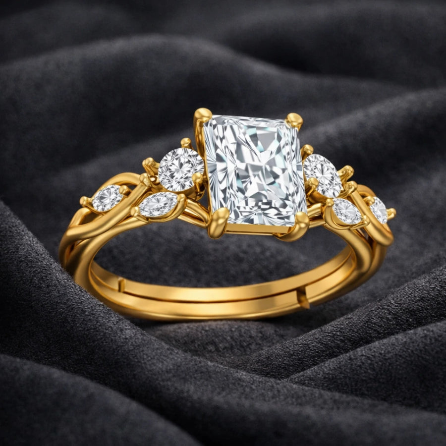 Majestic Emerald 18KT Gold Plated Ring