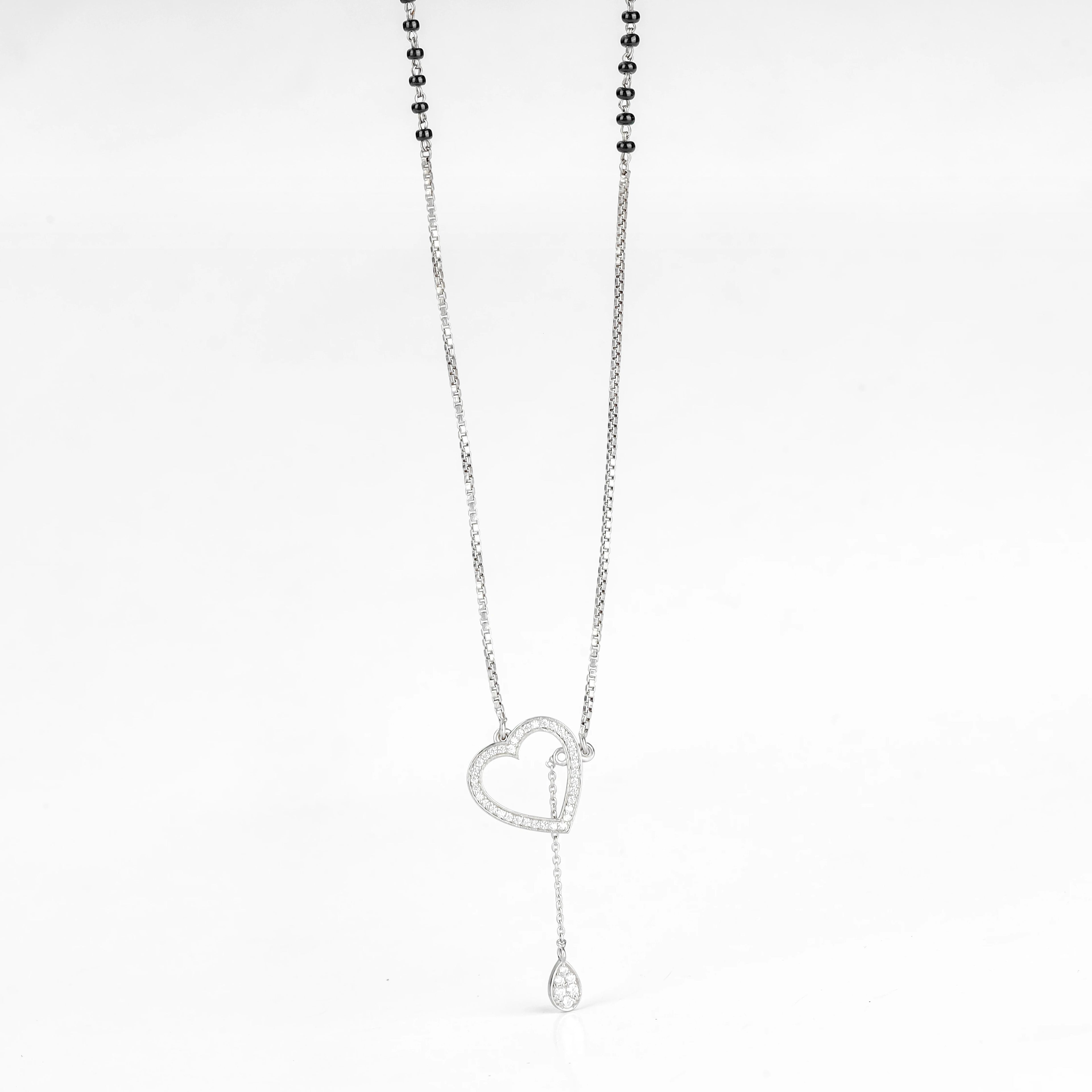 Heart Shape Delicate Diamond Mangalsutra