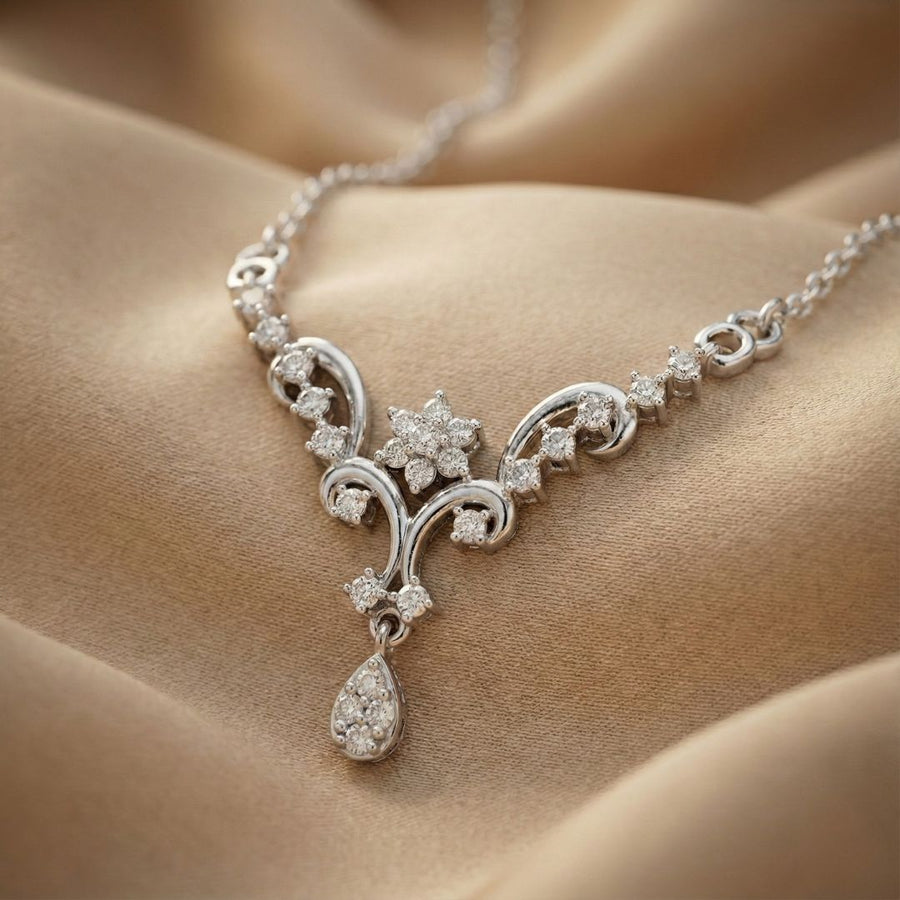 Floral Diamond Mangalsutra