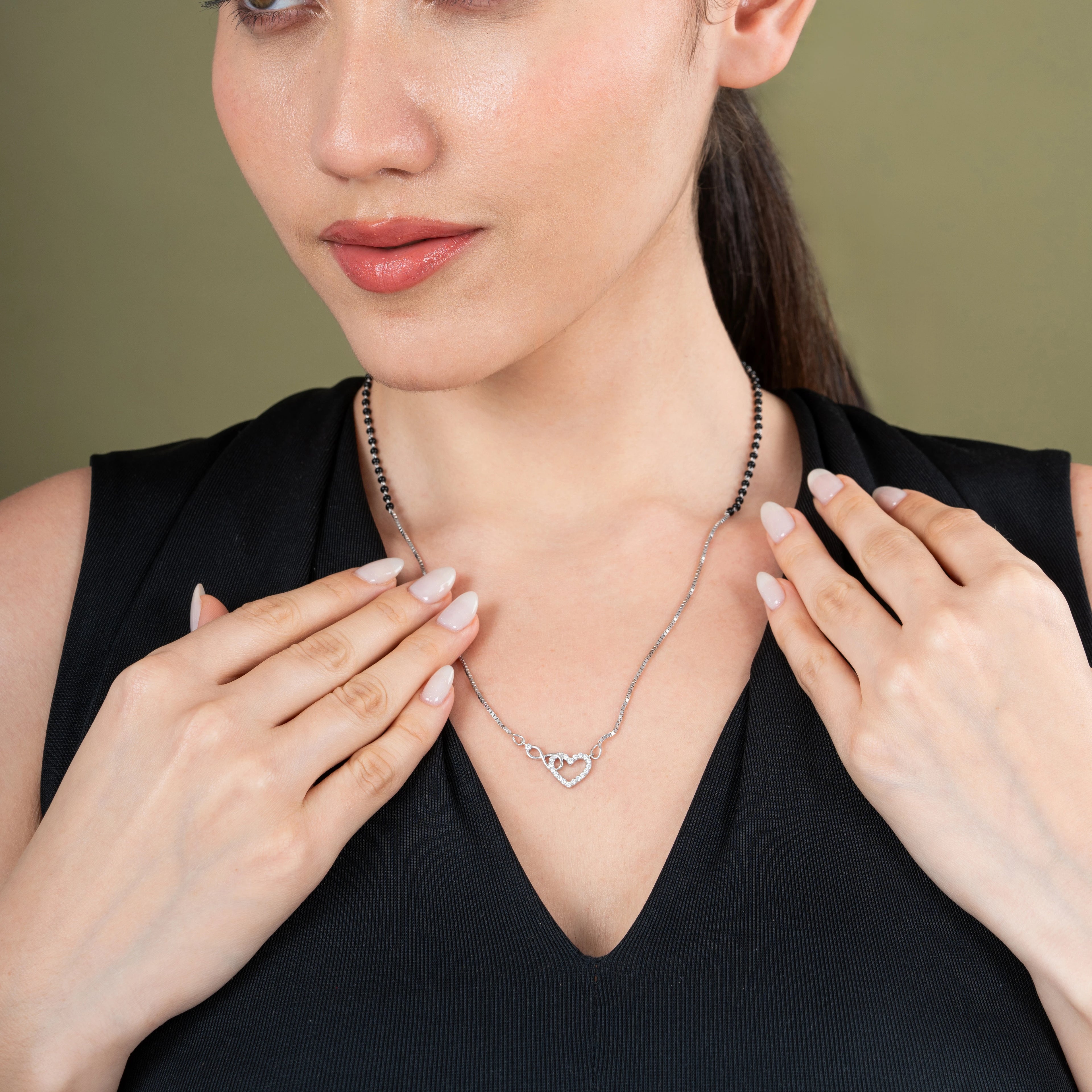 Infinity Heart Diamond Mangalsutra