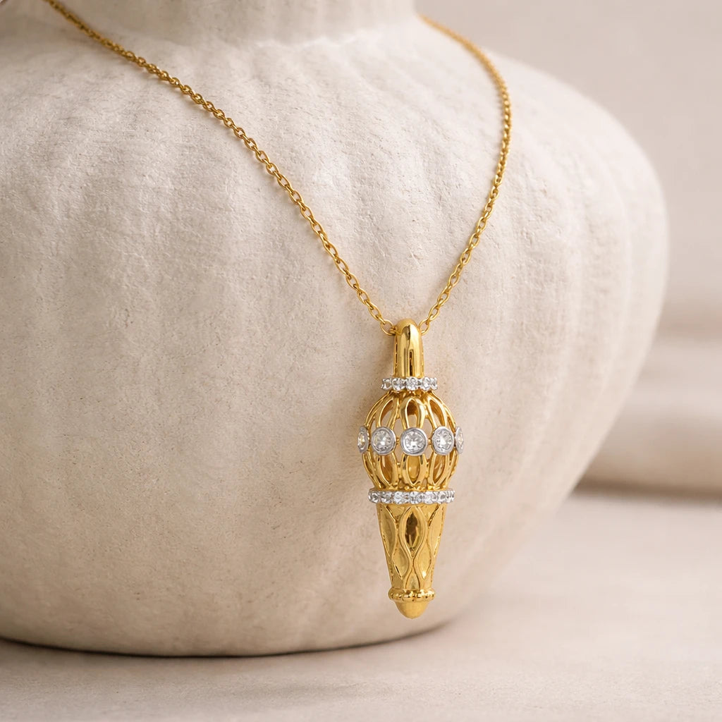 18KT Gold Hanuman mace (Gada) pendant