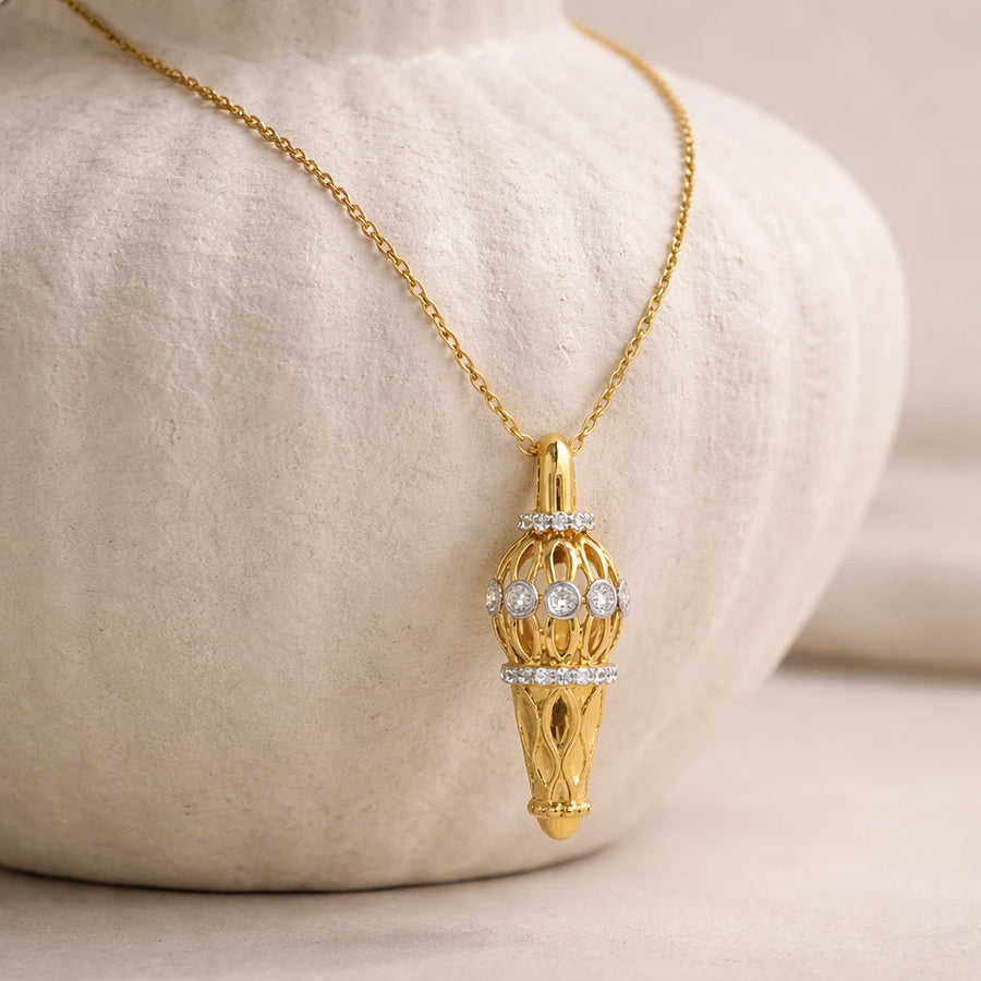 18K Gold Hanuman mace (Gada) pendant