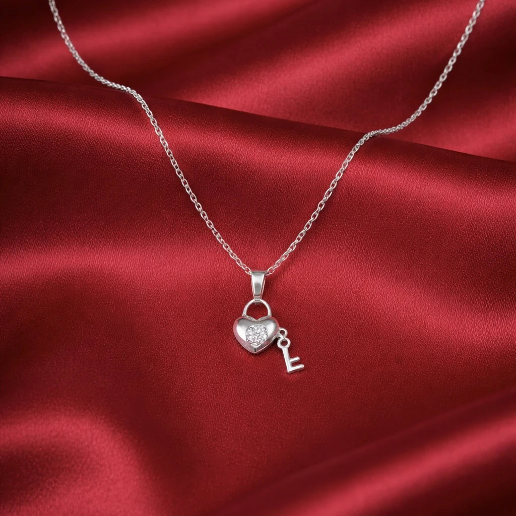 Heart lock and key Pendant