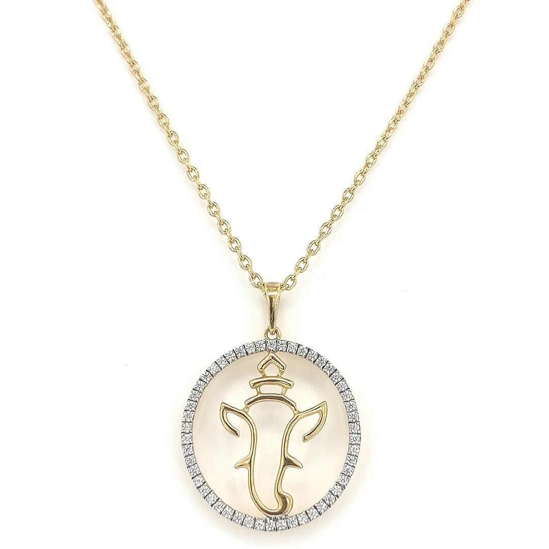 18KT Gold Ganesha Aura Pendant