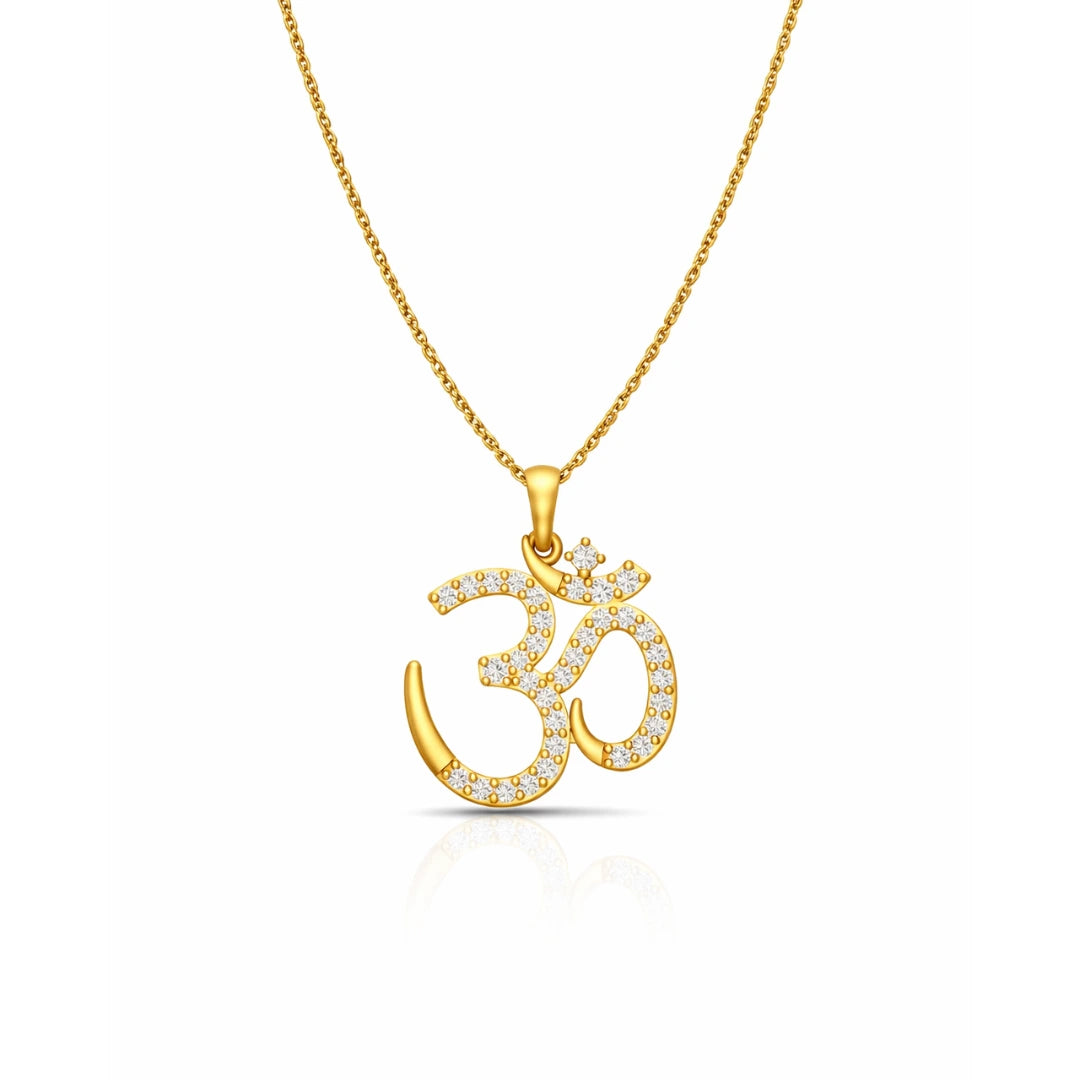 18KT Gold Om Radiance Pendant