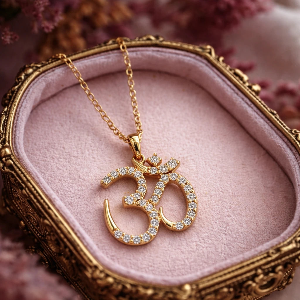18K Gold Om Radiance Pendant Secondary image