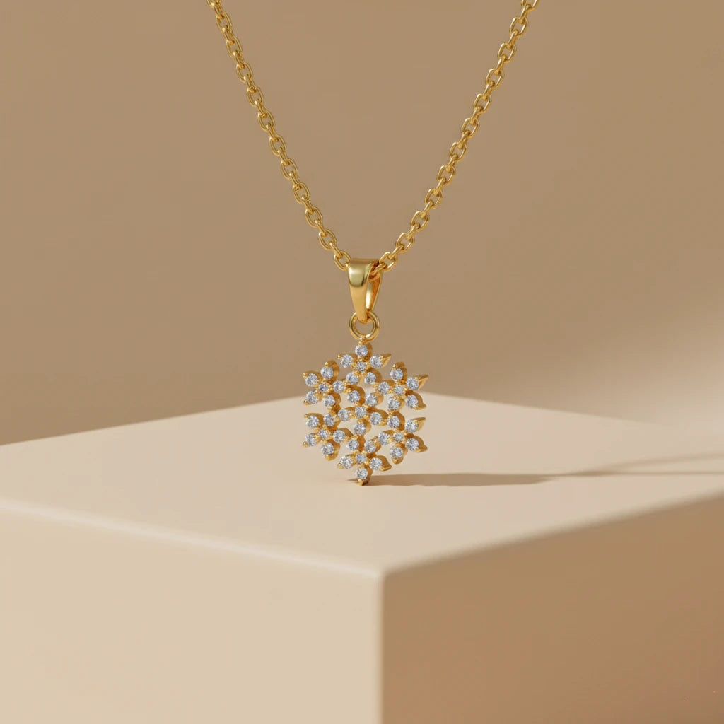 18K Gold Radiant Bloom Pendant Secondary image