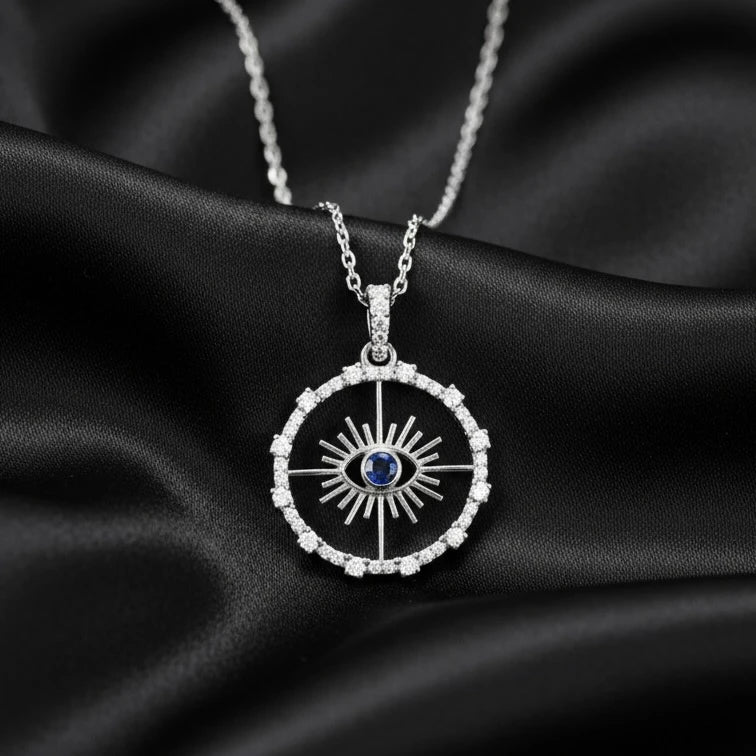 Sapphire Evil Eye Pendant