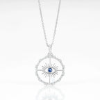 Sapphire Evil Eye Pendant