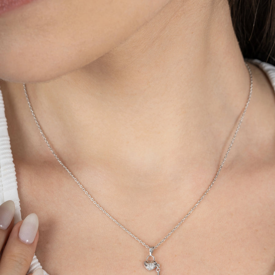 Heart lock and key Pendant