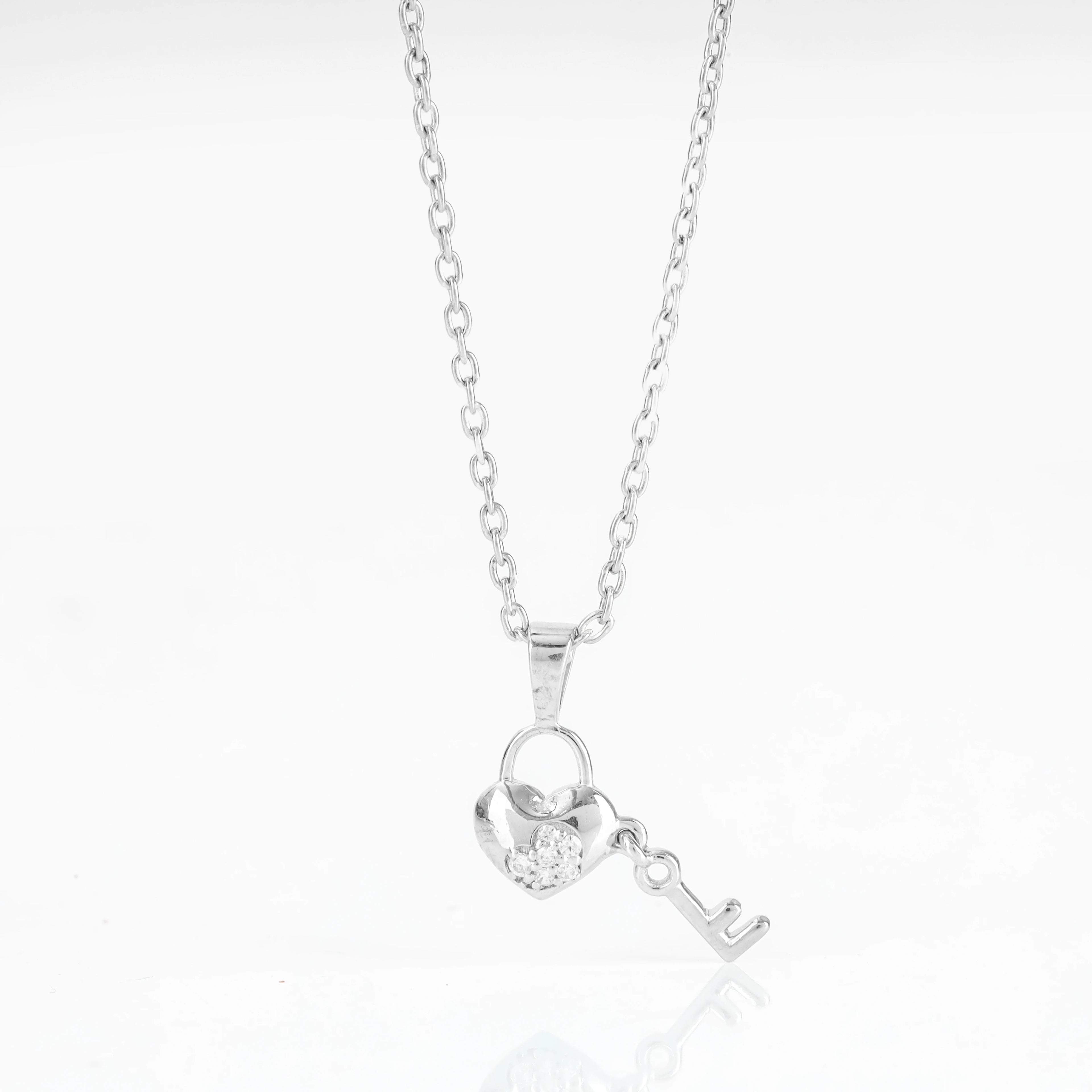 Heart lock and key Pendant