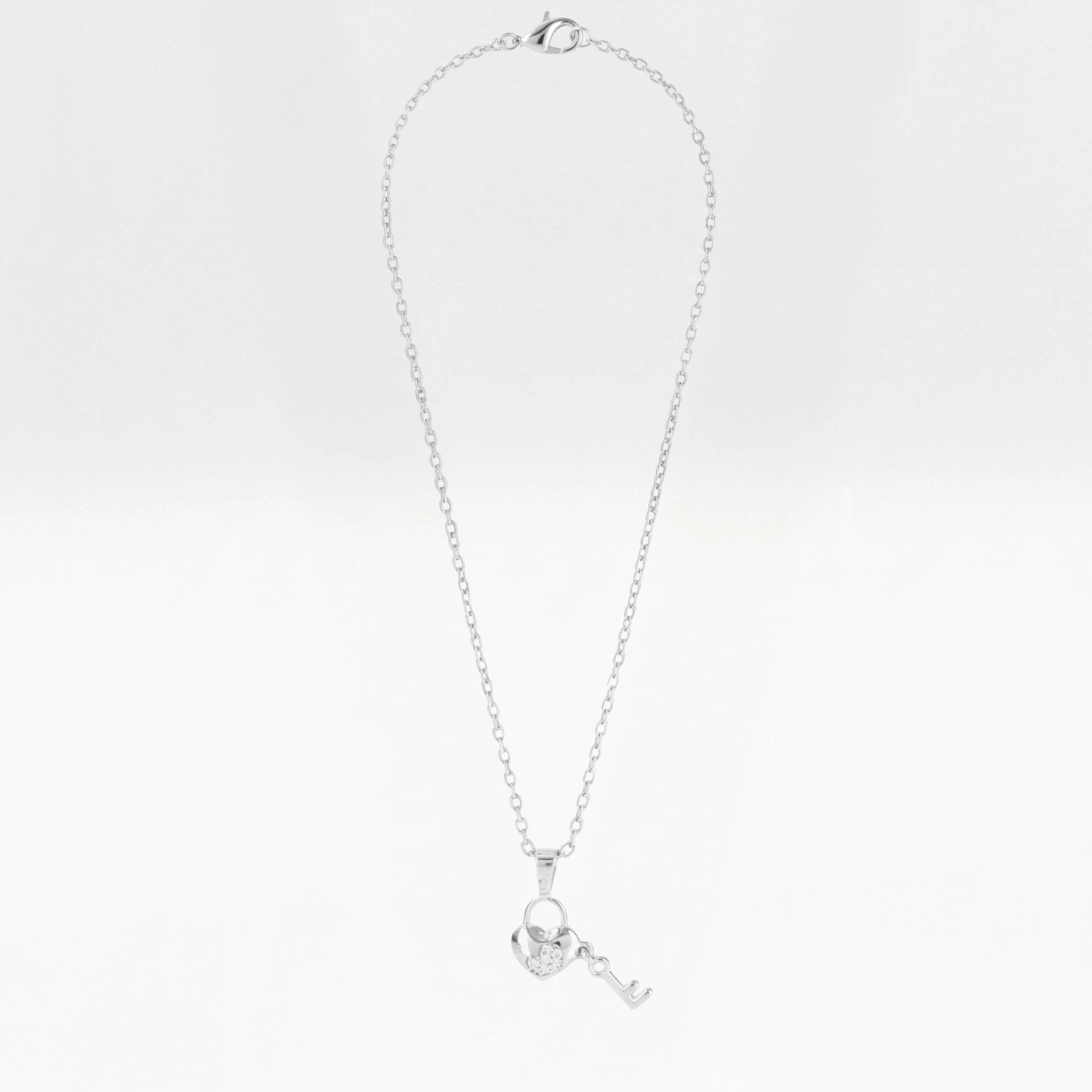 Heart lock and key Pendant