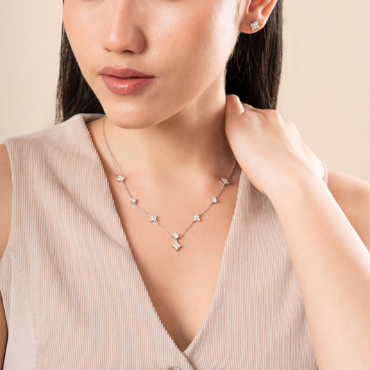 Flower Diamond Necklace
