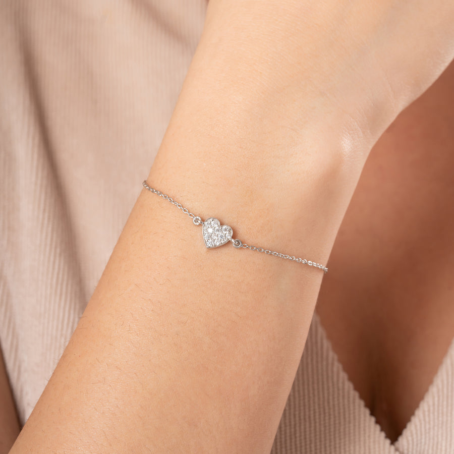 Heart Shape Diamond Bracelet