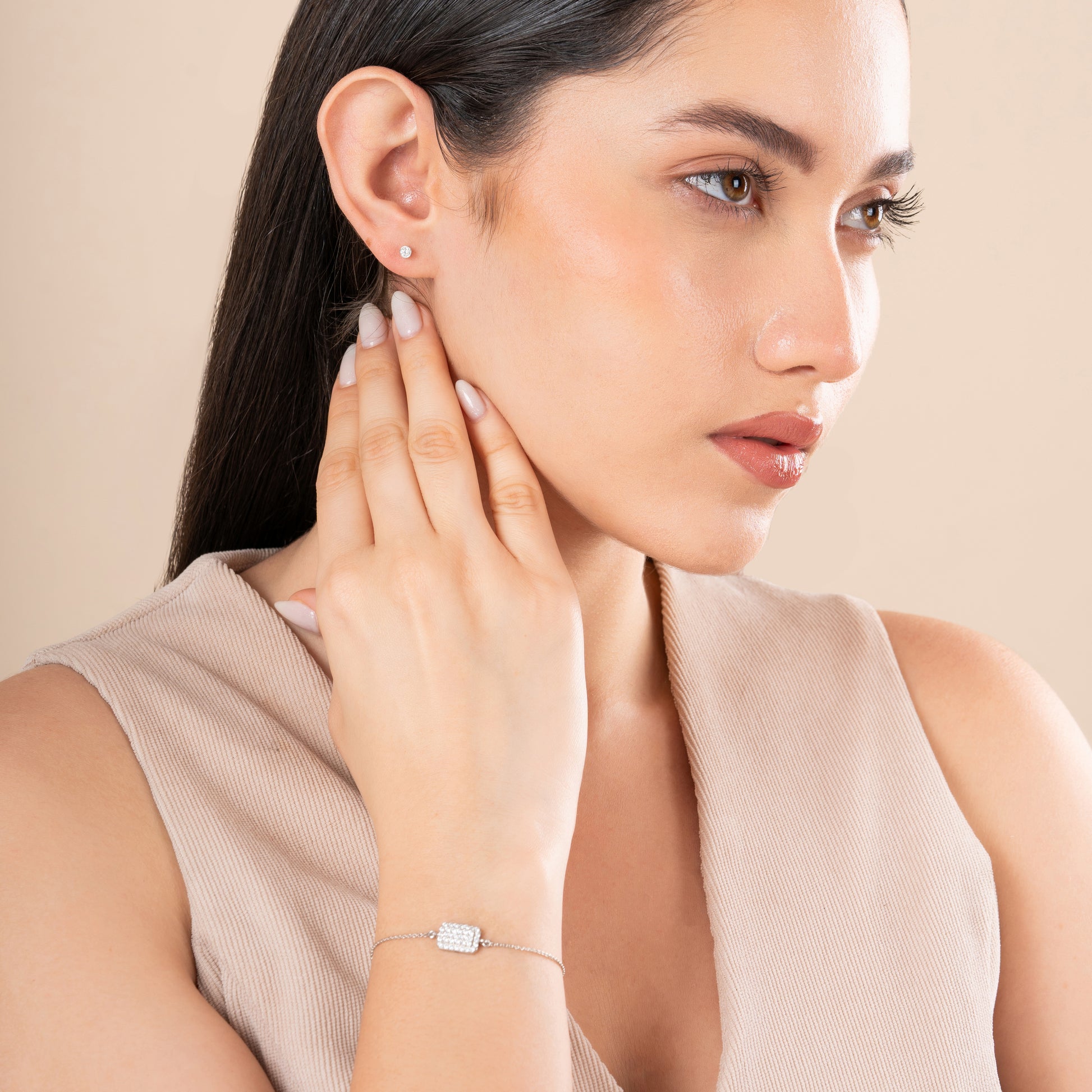 Sparkle Grid Bracelet – Modern Shine Meets Minimal Elegance - 92Five
