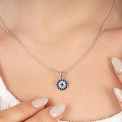 Circular Evil Eye Pendant