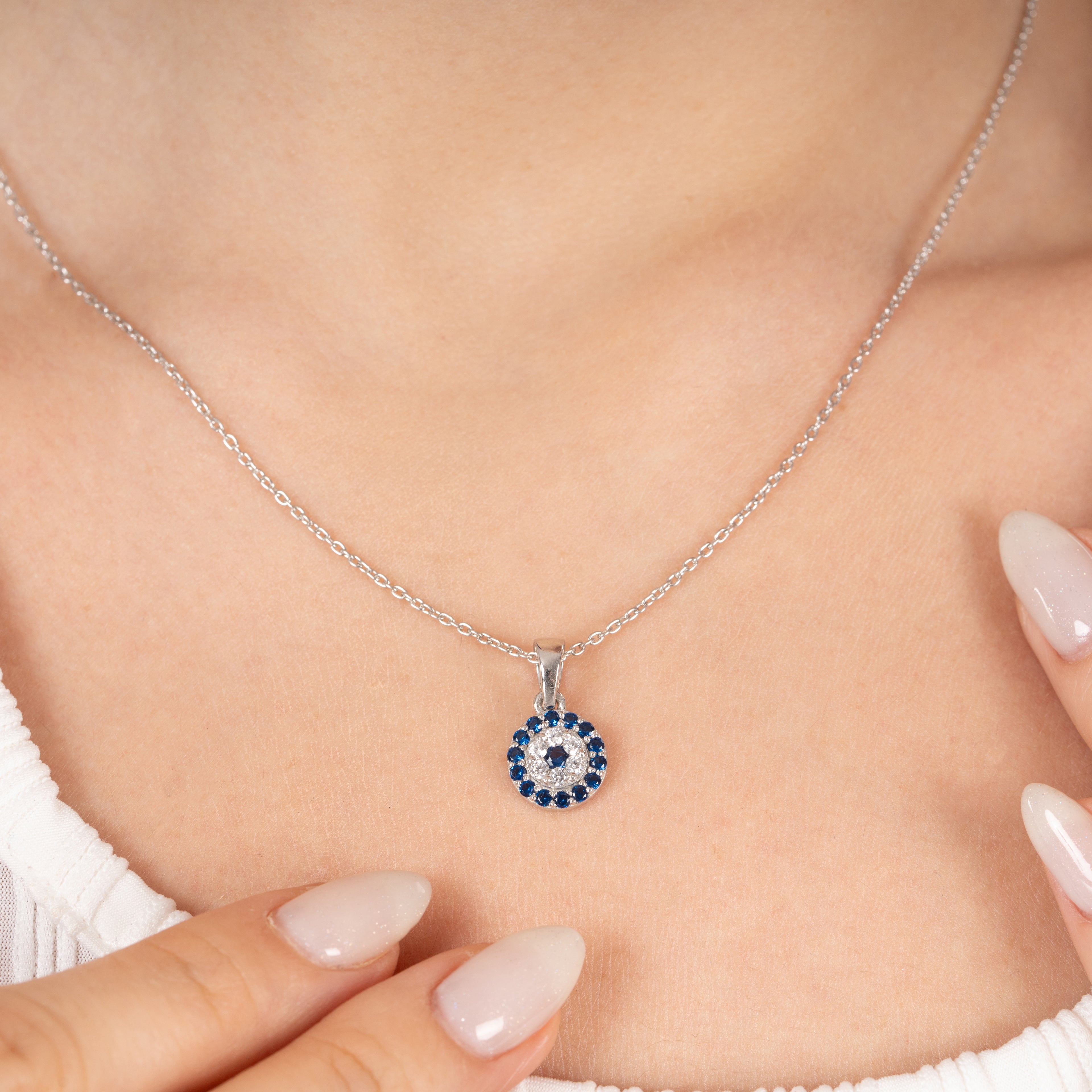 Circular Evil Eye Pendant - 92Five