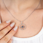 Sapphire Evil Eye Pendant - 92Five