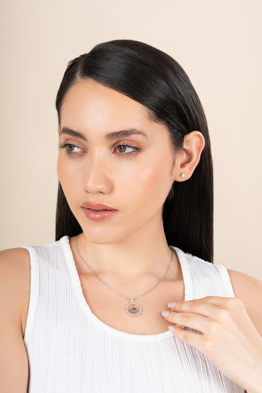 Sapphire Evil Eye Pendant