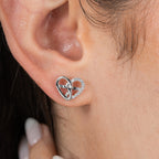 Twisted Heart 925 Silver Earring